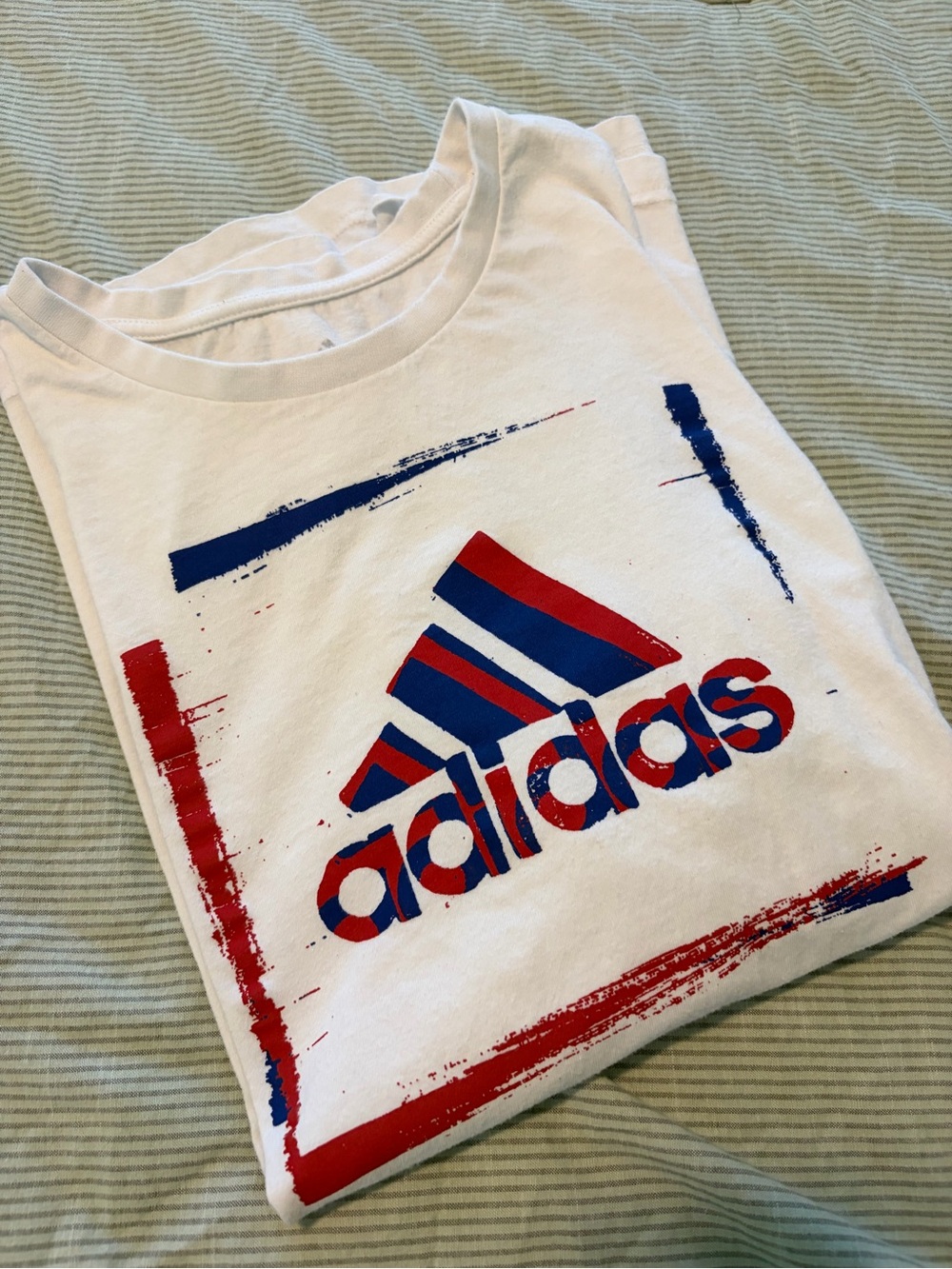 adidas Light Blue Tee with Small Black Logo